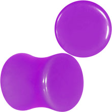 Load image into Gallery viewer, Purple Acrylic Saddle Plug Set 8G to 00G
