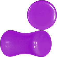 Load image into Gallery viewer, Purple Acrylic Saddle Plug Set 8G to 00G

