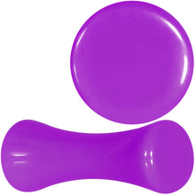 Load image into Gallery viewer, Purple Acrylic Saddle Plug Set 8G to 00G
