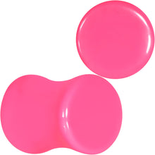 将图片加载到图库查看器，Hot Pink Acrylic Saddle Plug Set 8G to 00G
