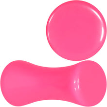 将图片加载到图库查看器，Hot Pink Acrylic Saddle Plug Set 8G to 00G
