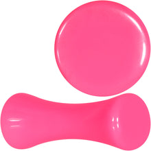 将图片加载到图库查看器，Hot Pink Acrylic Saddle Plug Set 8G to 00G
