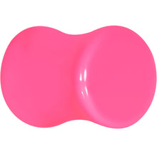 将图片加载到图库查看器，Hot Pink Acrylic Saddle Plug Set 8G to 00G
