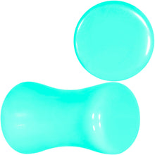 Load image into Gallery viewer, Aqua Acrylic Saddle Plug Set 8G to 00G
