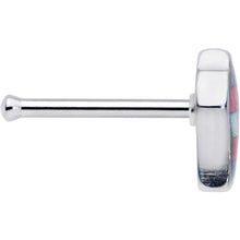 Load image into Gallery viewer, 20G 8mm Pink White Blue Transgender Pride Fist Nose Ring
