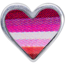 将图片加载到图库查看器，20G 5/16 Lesbian Pride Heart Nose Bone
