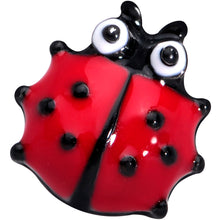 Load image into Gallery viewer, 16G 5/16 Red Black Insect Ladybug Labret Monroe Tragus
