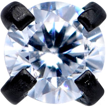 将图片加载到图库查看器，20G 1/4 CZ Gem Black 2mm Threadless Push In Labret Tragus
