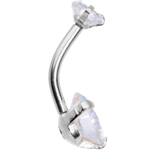将图片加载到图库查看器，Aurora CZ Gem Duo Internally Threaded Belly Ring
