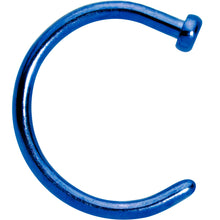 Load image into Gallery viewer, 18G 5/16 Blue PVD Implant Grade Titanium Disc Nose Hoop

