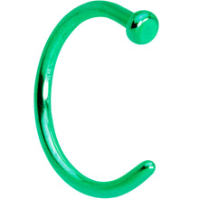 Load image into Gallery viewer, 18G 5/16 Green PVD Implant Grade Titanium Disc Nose Hoop
