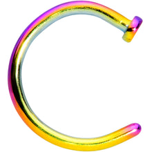 Load image into Gallery viewer, 18G 5/16 Rainbow PVD Implant Grade Titanium Disc Nose Hoop
