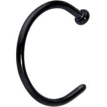 Load image into Gallery viewer, 18G 3/8 Black PVD Implant Grade Titanium Disc Nose Hoop
