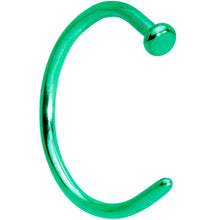 Load image into Gallery viewer, 18G 3/8 Green PVD Implant Grade Titanium Disc Nose Hoop
