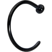 Load image into Gallery viewer, 20G 5/16 Black PVD Implant Grade Titanium Disc Nose Hoop
