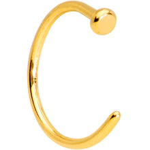 Load image into Gallery viewer, 20G 5/16 Gold Tone PVD Implant Grade Titanium Disc Nose Hoop
