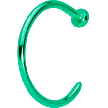 Load image into Gallery viewer, 20G 5/16 Green PVD Implant Grade Titanium Disc Nose Hoop
