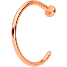 Load image into Gallery viewer, 20G 5/16 Rose Gold Tone PVD Implant Grade Titanium Disc Nose Hoop
