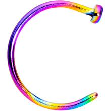 Load image into Gallery viewer, 20G 5/16 Rainbow PVD Implant Grade Titanium Disc Nose Hoop
