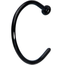 Load image into Gallery viewer, 20G 3/8 Black PVD Implant Grade Titanium Disc Nose Hoop
