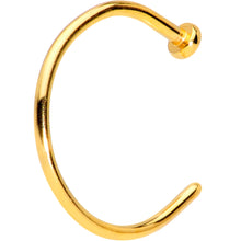 Load image into Gallery viewer, 20G 3/8 Gold Tone PVD Implant Grade Titanium Disc Nose Hoop
