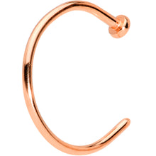 Load image into Gallery viewer, 20G 3/8 Rose Gold Tone PVD Implant Grade Titanium Disc Nose Hoop
