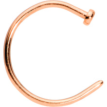 Load image into Gallery viewer, 20G 3/8 Rose Gold Tone PVD Implant Grade Titanium Disc Nose Hoop

