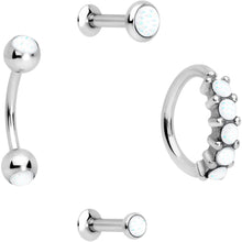 Load image into Gallery viewer, 16G Clear Orb Septum Labret Cartilage Tragus Set of 4
