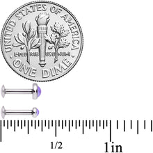 Load image into Gallery viewer, 16G Purple Orb Septum Labret Cartilage Tragus Set of 4
