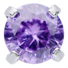将图片加载到图库查看器，20G 1/4 Purple 3mm Gem Nose Bone
