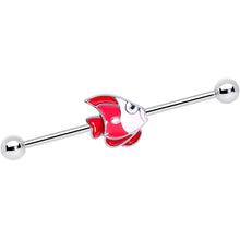 Load image into Gallery viewer, 14G Brown Nautical Angelfish Industrial Barbell 38mm
