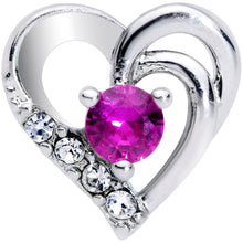 Load image into Gallery viewer, 16G 5/16 Clear Pink Gem Heart Valentines Day Labret Monroe Tragus
