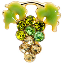 将图片加载到图库查看器，16G 5/16 Green Gem Gold Tone Bunch of Grapes Labret Monroe Tragus
