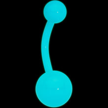 将图片加载到图库查看器，Blue Glow in the Dark Effect Belly Ring
