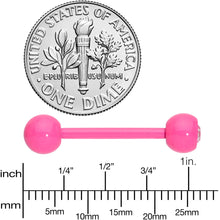 Load image into Gallery viewer, Clear Gem Pink Barbell Tongue Ring
