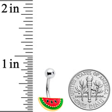 Load image into Gallery viewer, Red Green Tasty Fruit Watermelon Belly Ring
