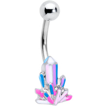 将图片加载到图库查看器，Pink White Geology Belly Ring
