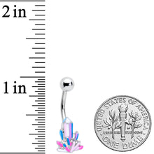 将图片加载到图库查看器，Pink White Geology Belly Ring

