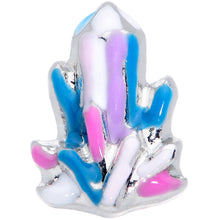 Load image into Gallery viewer, 16G 1/4 Pink White Geology Cartilage Tragus Earring
