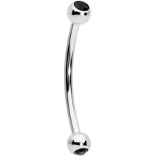 Load image into Gallery viewer, 16G 9/16 Black Gem Ball End Curved Barbell
