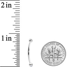 Load image into Gallery viewer, 16G 5/8 Clear Gem Ball End Curved Barbell
