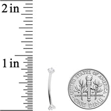 将图片加载到图库查看器，16G 9/16 Clear CZ Gem End Curved Barbell
