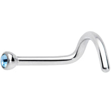 Load image into Gallery viewer, 18G Aqua 2mm Grade 23 Titanium Press Fit Left Nose Ring Screw
