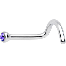 Load image into Gallery viewer, 18G Violet 2mm Grade 23 Titanium Press Fit Left Nose Ring Screw
