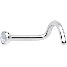 Load image into Gallery viewer, 18G Clear 2.5mm Grade 23 Titanium Press Fit Left Side Nose Screw
