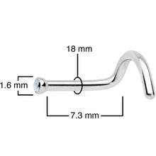将图片加载到图库查看器，18G Clear 1.5mm Grade 23 Titanium Press Fit Left Side Nose Screw
