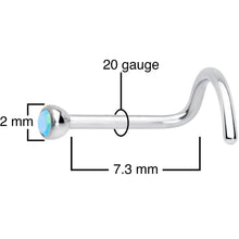 Load image into Gallery viewer, 20G Aurora 2mm Grade 23 Titanium Press Fit Left Side Nose Screw
