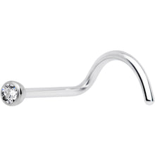 Load image into Gallery viewer, 20G Clear 2mm Grade 23 Titanium Press Fit Left Side Nose Screw

