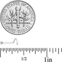 Load image into Gallery viewer, 20G Clear 2mm Grade 23 Titanium Press Fit Left Side Nose Screw
