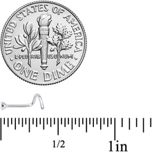 将图片加载到图库查看器，20G 5/16 Clear 2mm CZ Gem Grade 23 Titanium Left Side Nose Screw
